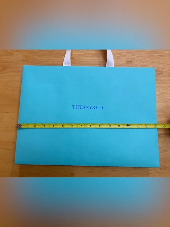 Tiffany & Co. Blue Paper Bags with White Ribbon Handles