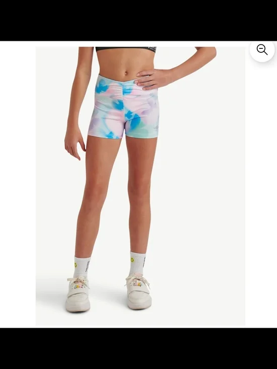 NWT Justice Girls Cinch Waistband Shortie Tie Dye Pastel Butterfly Size M (10)
