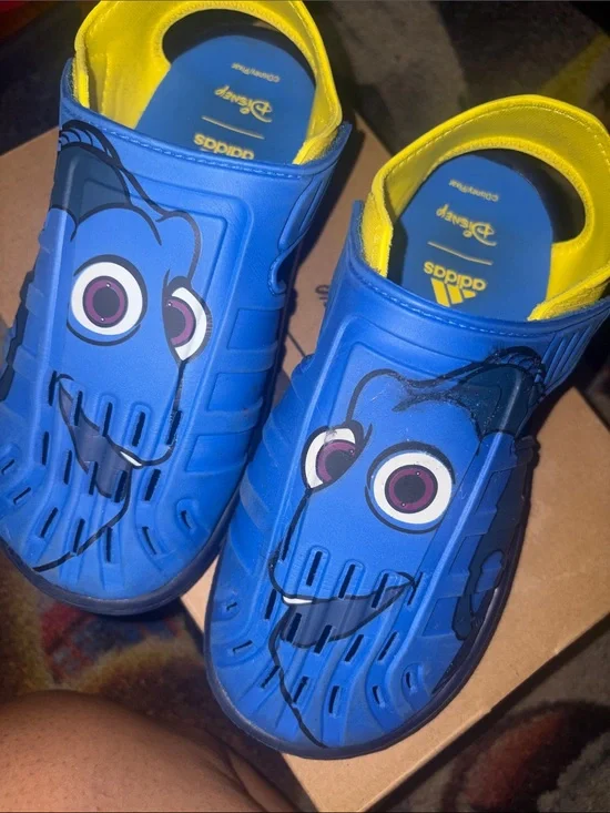 adidas Kids Blue & Yellow Finding Dory Slip-On Clogs