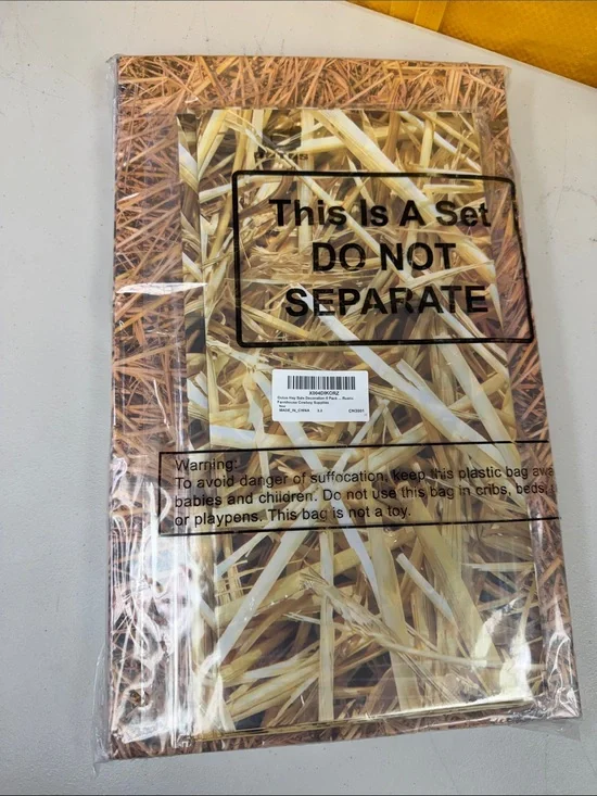 Outus Hay Bale Decorations 6 pack Rustic Farmhouse Cowboy Supplies all new