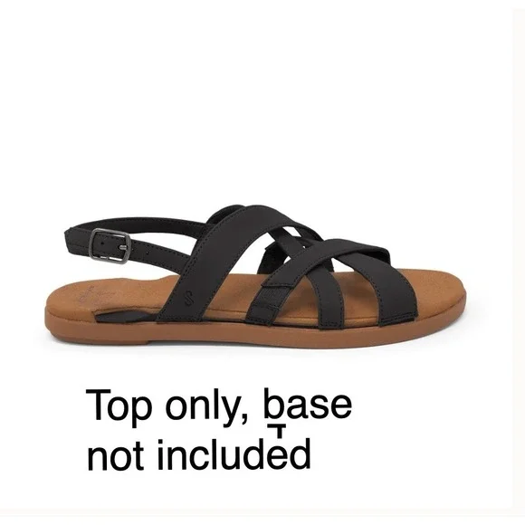 Solely Jane Capri Onyx Interchangeable Shoe Topper Straps Black Size 9.5 NEW
