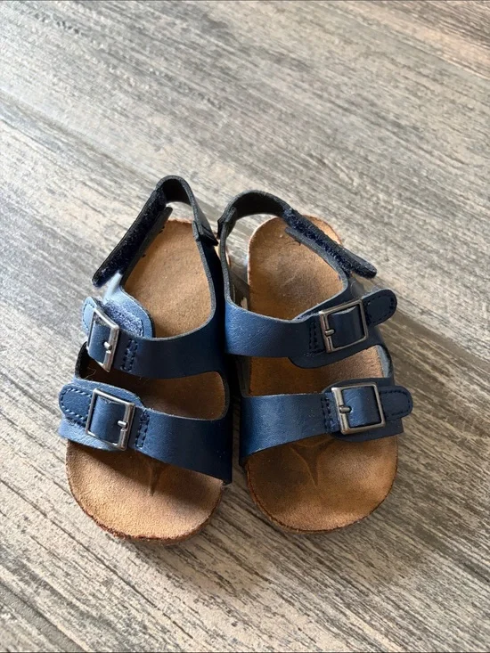 wonder nation Navy Double-Buckle Kids Sandals