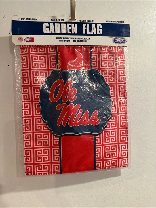 Ole Miss Red Garden Flag - Collegiate Home Party Supplies