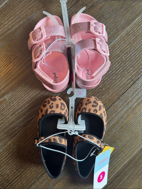 Cat & Jack Baby Girls Sandals & Flats Bundle Size 5 New NWT