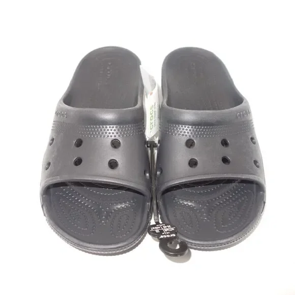 NEW Crocs Coast Slides Sandals Slip On Black Unisex Men's 7 Women's 9