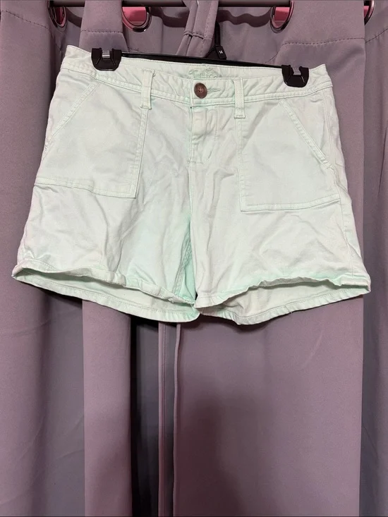 Girl’s Light Mint Casual Pocket Shorts