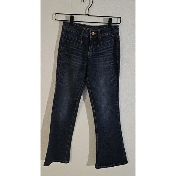 Justice Girls Simply Low Premium Jeans Size 10R Bootcut Medium Wash Blue Denim