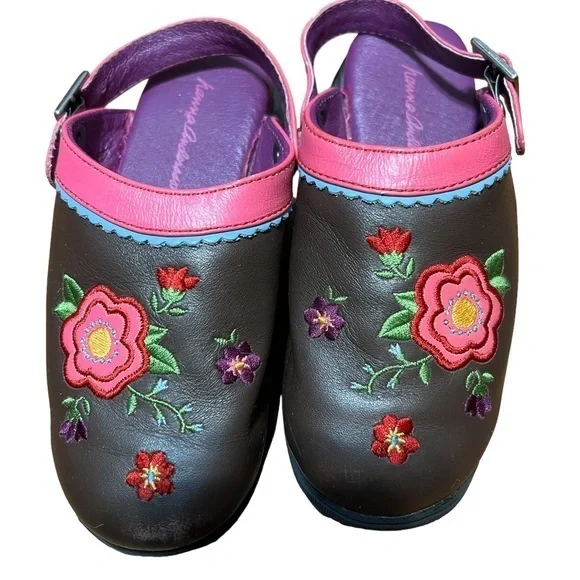 Hanna Andersson Mule Sandals With Strap Around Back Size 29 US 11.5