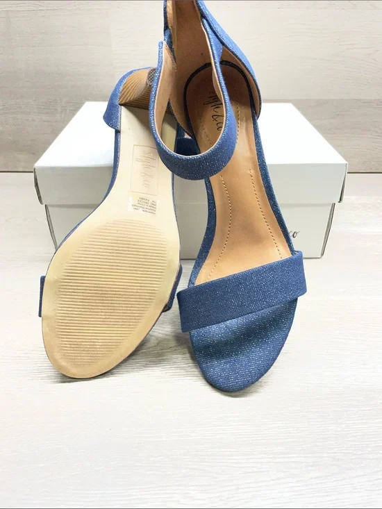 Style & Co. Denim Blue Open-Toe Ankle Strap Sandals #489