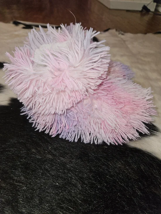 Justice Pink & Lavender Fuzzy Slipper Booties