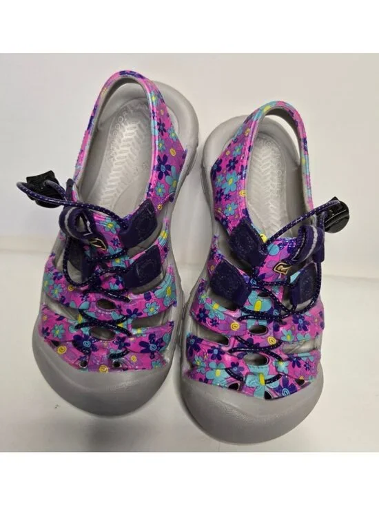 Youth Keen Seacamp II CNX Waterproof Lightweight Sandals Purple Floral Size 1