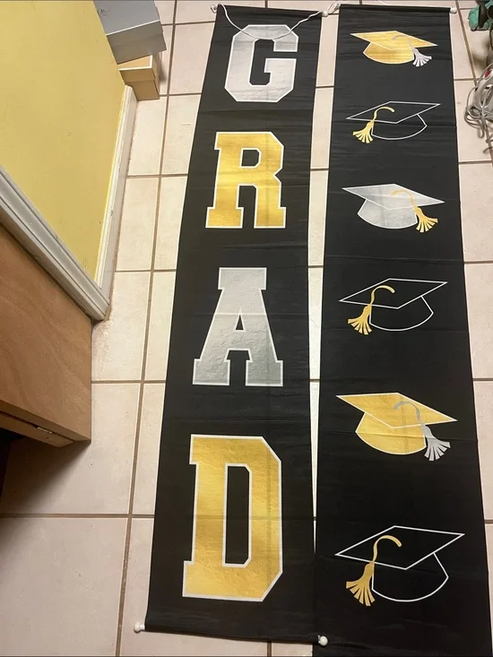 Graduation Bamboo Picks with Black Cap Toppers/