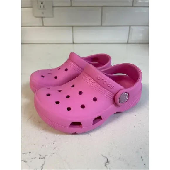 Crocs Kids Unisex Coast Clog Toddler Little Kid 204094 Size 8 Pink