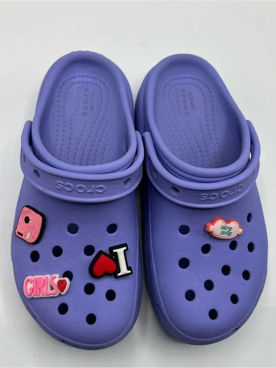 CROCS Kids Lavender Clog with Playful Charms