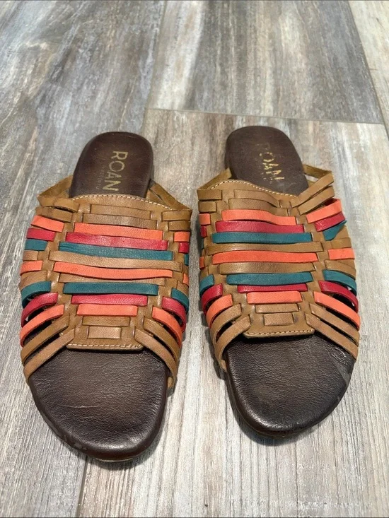 Roan Marilee Sandals by Bed Stu Southwest Leather Slide Huarache 8.5