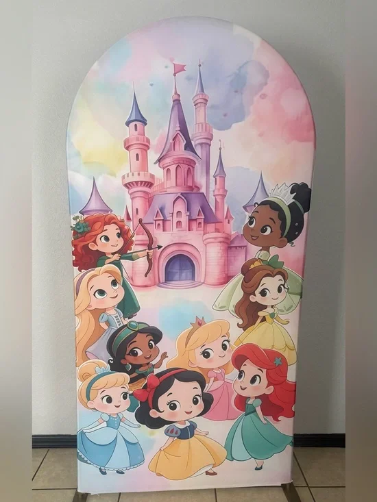 Baby Disney Princess Arch Backdrop Cover