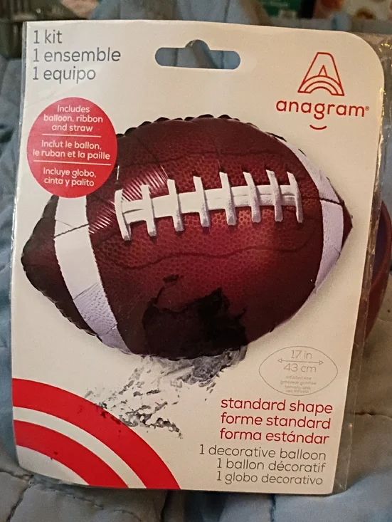 Anagram Foil Football Balloon - Brown & White