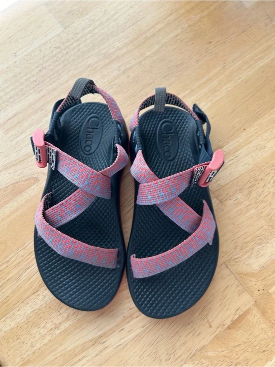 Chaco Kids' Z/1 Sandals in Pink and Blue Straps