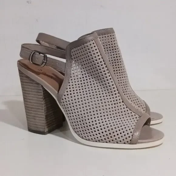 Kelsi Dagger Brooklyn Goya Taupe Heel Sandal sz 9.5