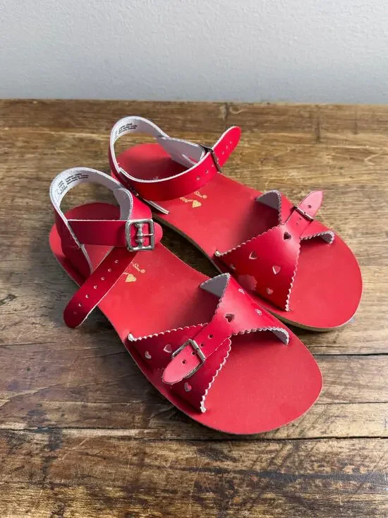Sun-San Sweetheart Red Sandals Girl's size 3 New