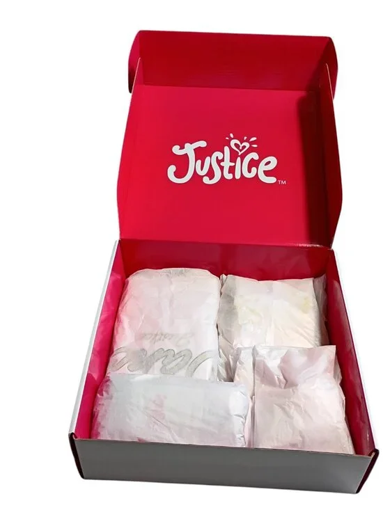 Justice Girls Dance Pink Gold 7 Piece Set, Size S 7/8
