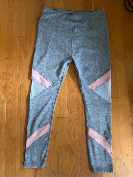 Justice Active Black Pink Leggings Size 18 plus