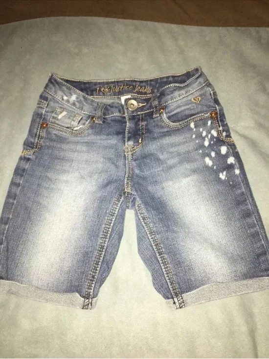 NWOT Justice Girls Denim Bermuda Shorts size 10S