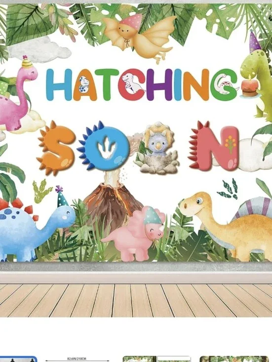 Avezano Dinosaur Baby Shower Backdrops Roar It's a Boy Baby Shower Party Decor