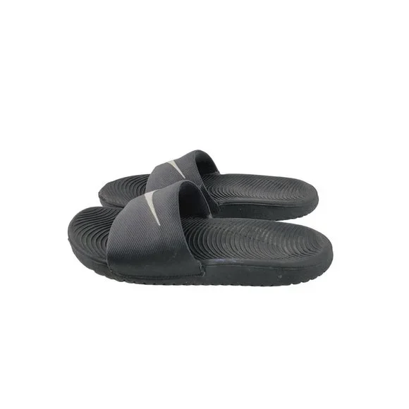 Nike Boy's Black Swoosh Outdoor Casual Slip On Slide‎ Sandal Size US 3Y