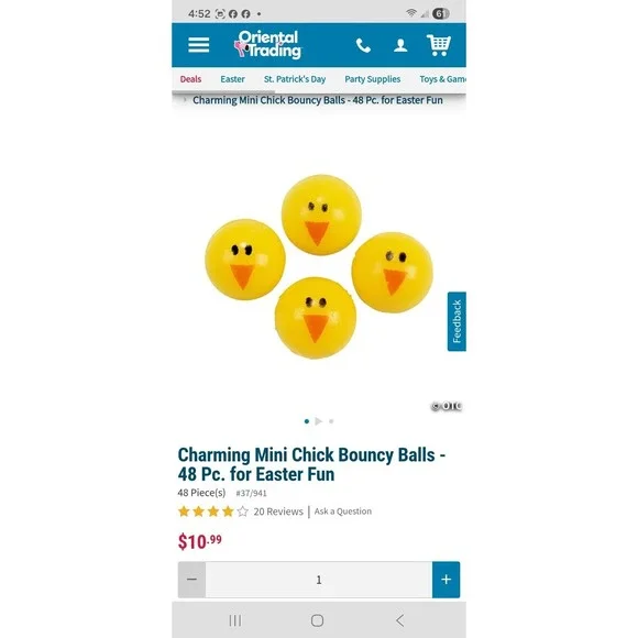 48 Easter Chick ‎ Bounce Balls  1
