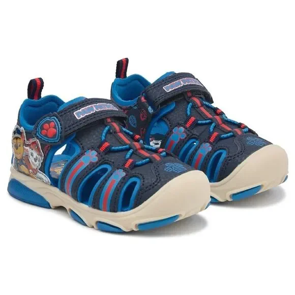 Paw Patrol Toddler Little Kid Light Up Monkey Caged Hook Loop Water Sandals 8