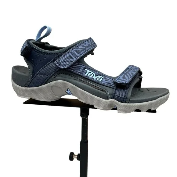 Teva K Tanza Youth Big Boys Sport Outdoor Sandals Size 1 Blue Gray‎ Adjustable