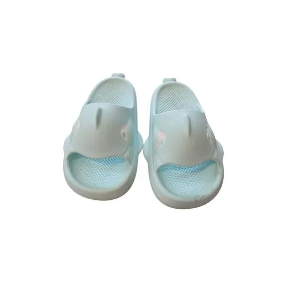 Kids Light Blue Dolphin Slip-On Sandals