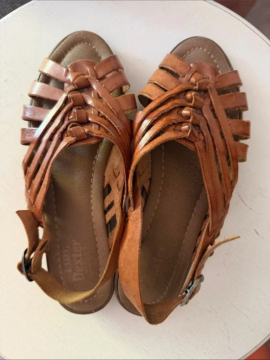 Dexter Tan Strappy Leather Sandals