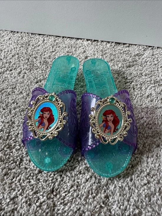 Girls' Ariel Jelly Slide Heels/ Sandals in Teal and Purple