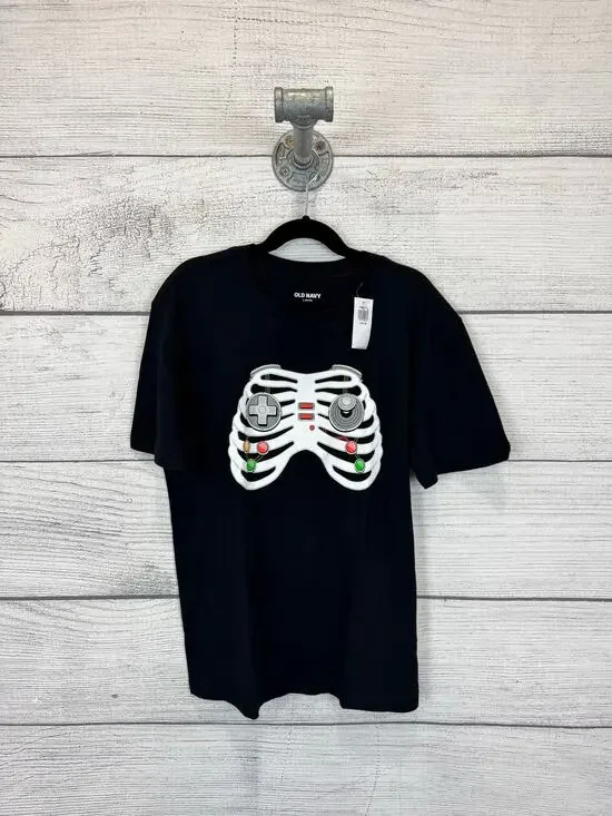 Old Navy Boy's Black Gamer Graphic Short Sleeve Tee Size L ( 10/12 )