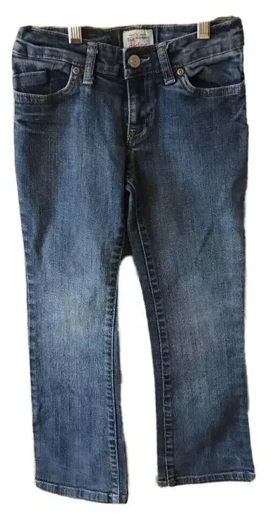 Size 8 Girls Old Navy The Darling Low Rise Boot Cut Jeans Denim Adjustable Waist