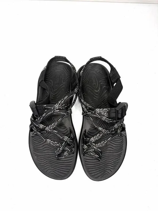 Chaco Women's Z/Volv X2 Sandals Sz 8 Black White Dash Hiking Outdoors Comfort