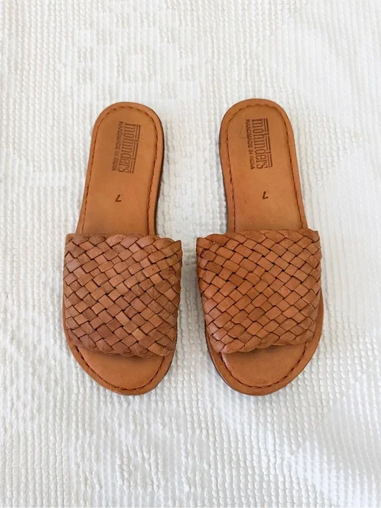 Mohinders Woven Sandal Slides Wide strap