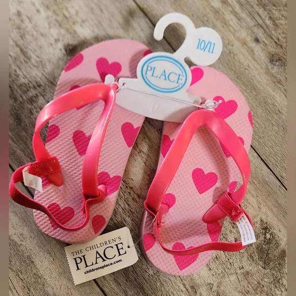 Girls Heart Flip Flops