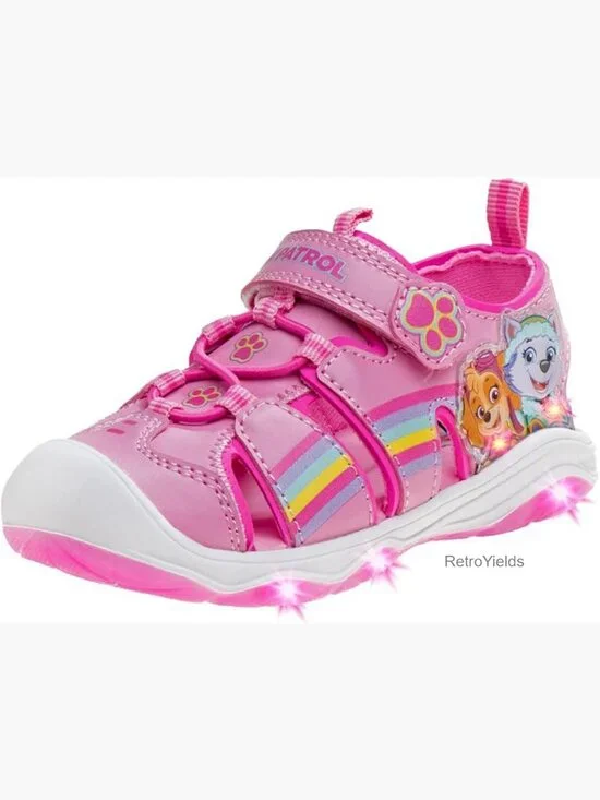 Light Up Sandals for Toddler Girls - Paw Patrol Skye Everest Adjustable