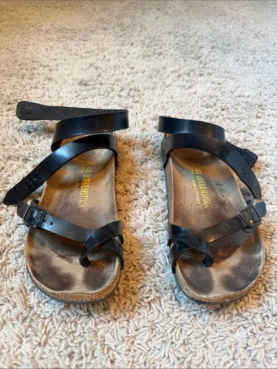 Birkenstock Black Yara Sandals AS IS