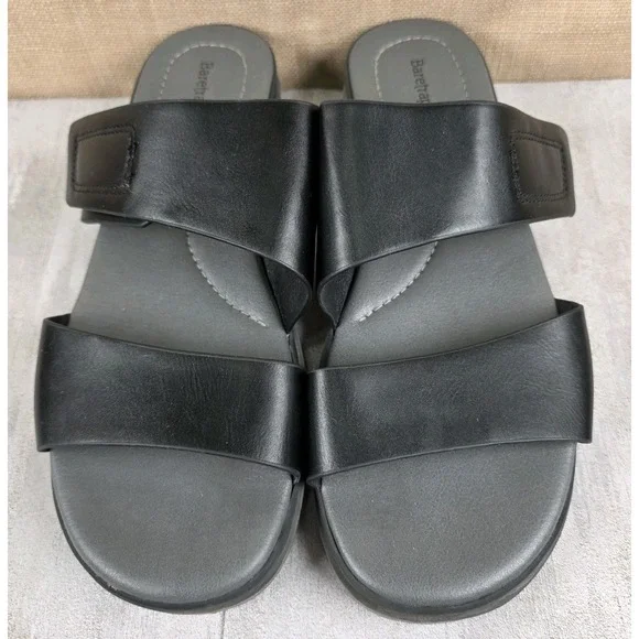 Baretraps Relena Women's Black Wedge Heel Sandals Comfort‎ Casual Boho Size 8.5M
