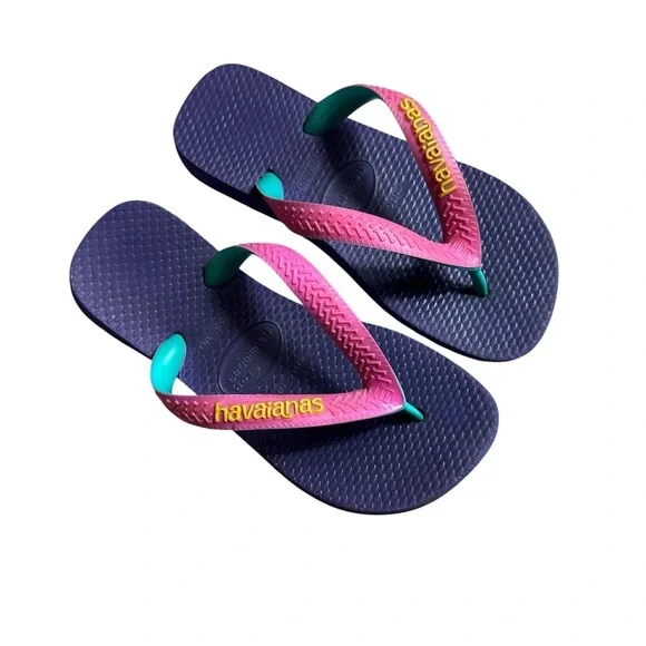 Havaianas Vibrant Pink and purple flip flops