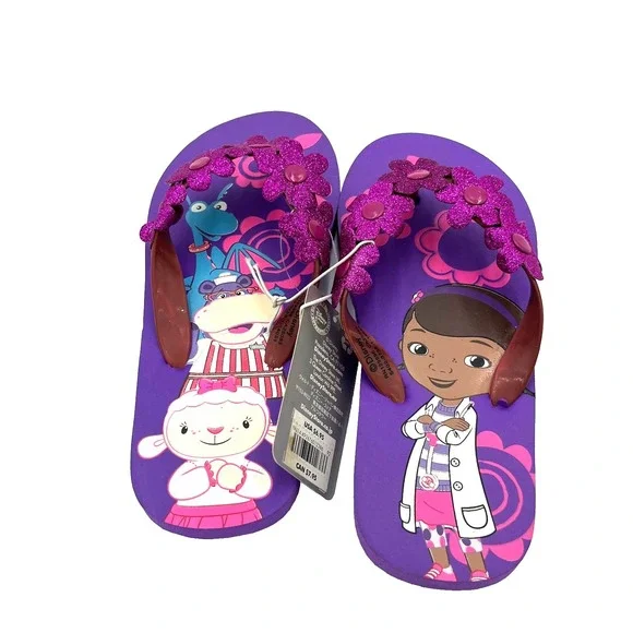 Disney Doc McStuffins Flip‎ Flop Sandal Purple Size 13/1 New