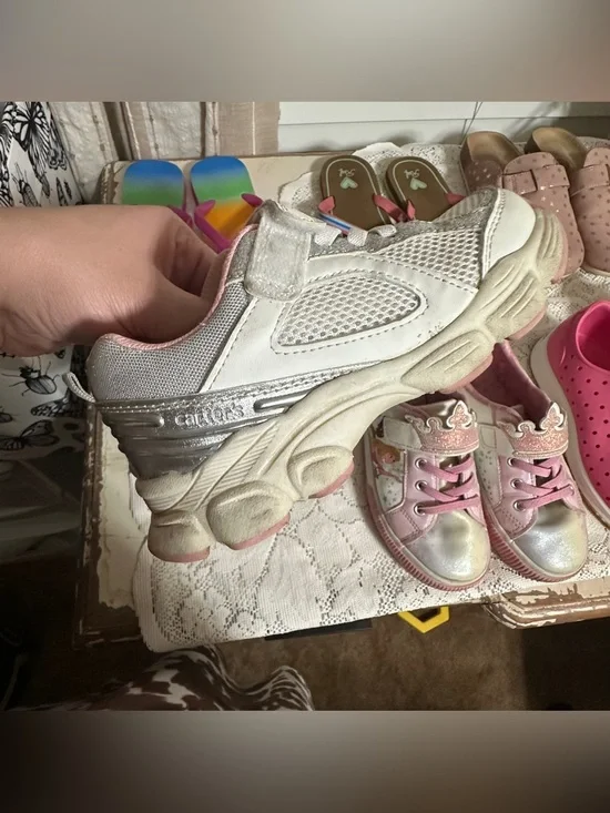 Toddler girl 12/13 shoe size lot Crocs, Native, Carters, Roxy, Cat & Jack