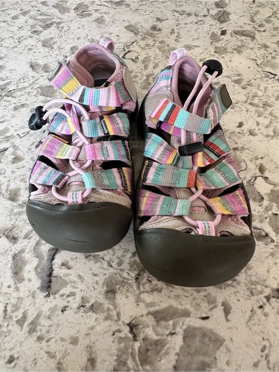 Keen Kids Multicolor Striped Sandals - Pink, Aqua & Yellow
