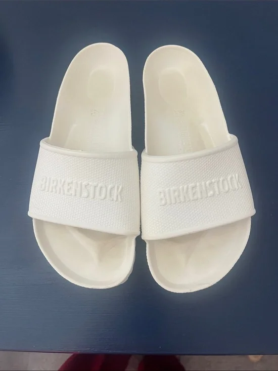 Birkenstock White Rubber Slide Sandals