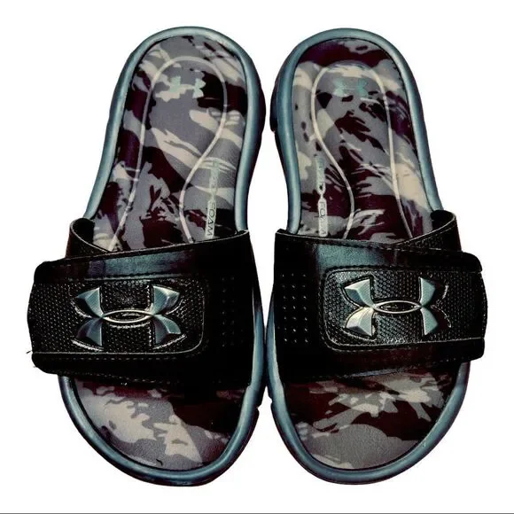 Under Armour Big Kids Ignite Breaker V Slides 3000059-002 - Black/Camoflauge 1Y