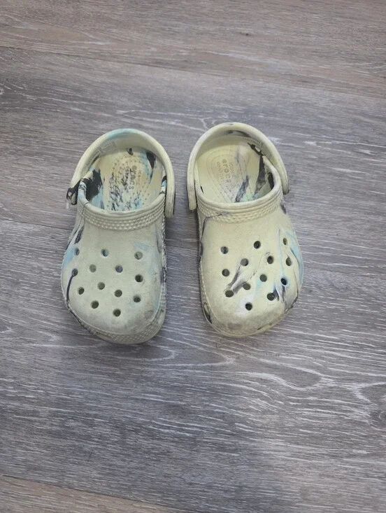 CROCS Kids Tie-Dye Light Green Clog